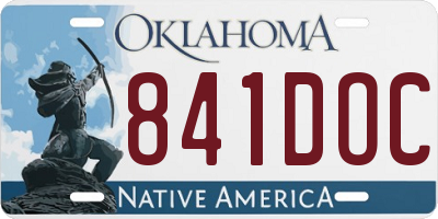 OK license plate 841DOC