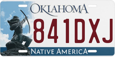 OK license plate 841DXJ