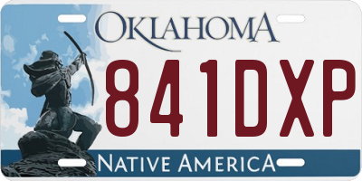 OK license plate 841DXP