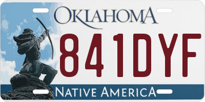 OK license plate 841DYF