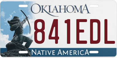 OK license plate 841EDL