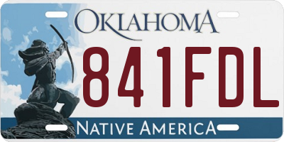 OK license plate 841FDL