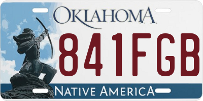 OK license plate 841FGB
