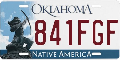 OK license plate 841FGF