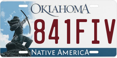OK license plate 841FIV