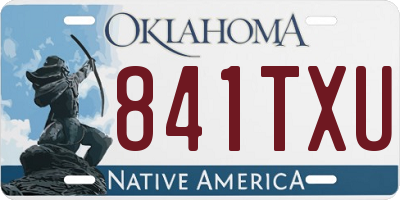 OK license plate 841TXU