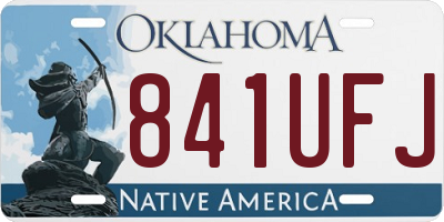 OK license plate 841UFJ
