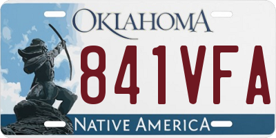 OK license plate 841VFA