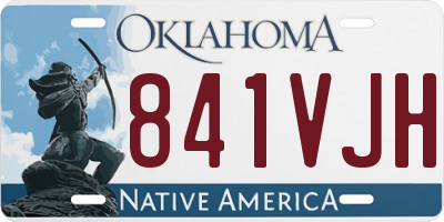 OK license plate 841VJH