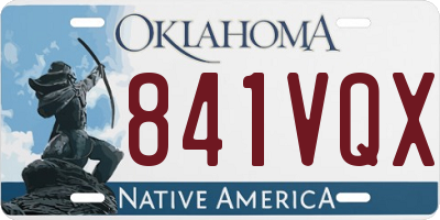 OK license plate 841VQX
