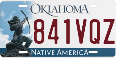 OK license plate 841VQZ