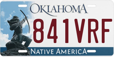 OK license plate 841VRF
