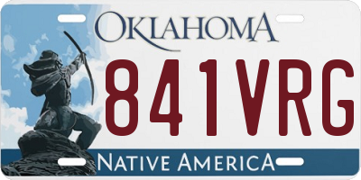 OK license plate 841VRG