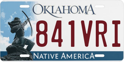 OK license plate 841VRI