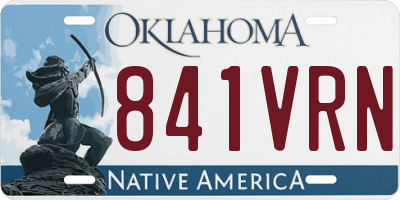OK license plate 841VRN