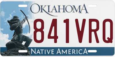 OK license plate 841VRQ