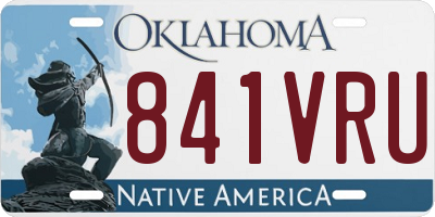 OK license plate 841VRU