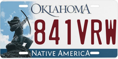 OK license plate 841VRW
