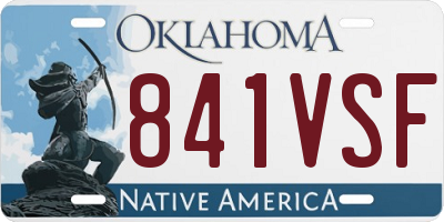OK license plate 841VSF