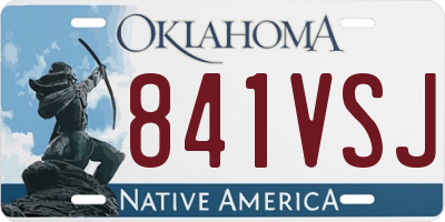OK license plate 841VSJ