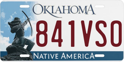 OK license plate 841VSO