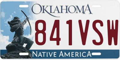 OK license plate 841VSW