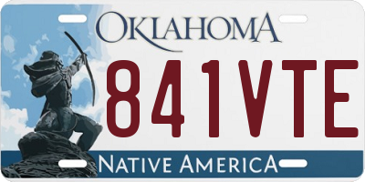 OK license plate 841VTE