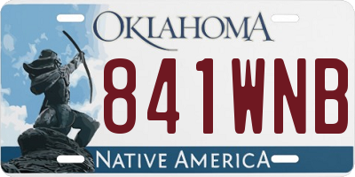 OK license plate 841WNB