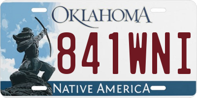 OK license plate 841WNI