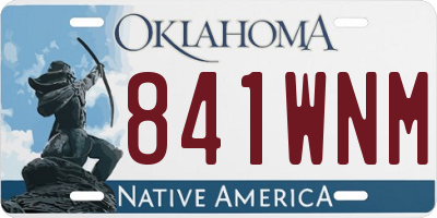 OK license plate 841WNM