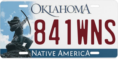 OK license plate 841WNS