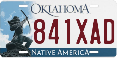 OK license plate 841XAD