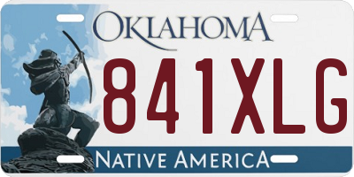 OK license plate 841XLG