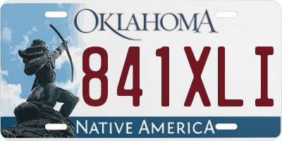 OK license plate 841XLI