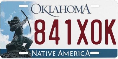 OK license plate 841XOK
