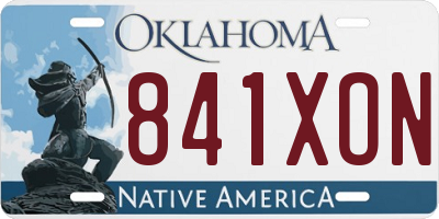 OK license plate 841XON