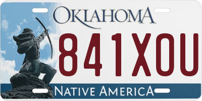 OK license plate 841XOU