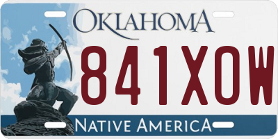 OK license plate 841XOW