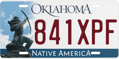 OK license plate 841XPF