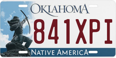 OK license plate 841XPI