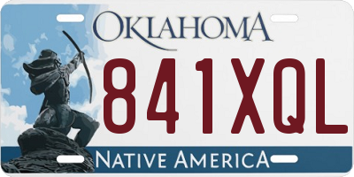 OK license plate 841XQL
