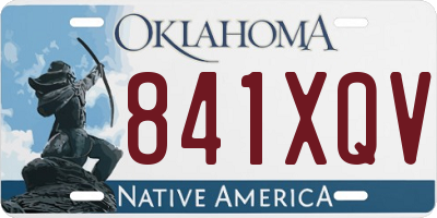OK license plate 841XQV