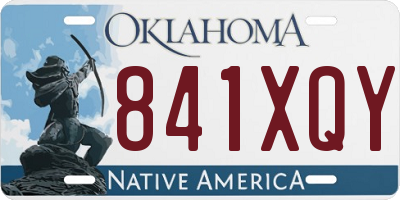 OK license plate 841XQY