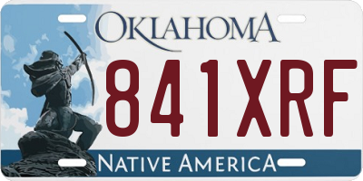 OK license plate 841XRF