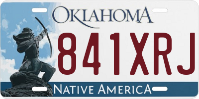 OK license plate 841XRJ