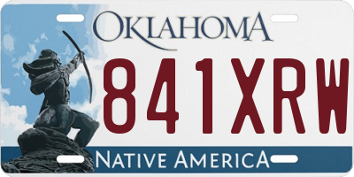 OK license plate 841XRW