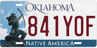 OK license plate 841YOF
