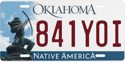 OK license plate 841YOI