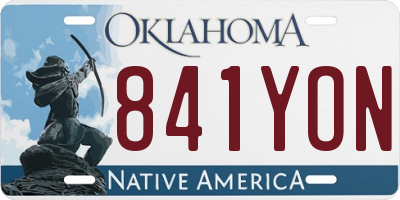 OK license plate 841YON