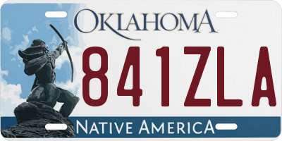 OK license plate 841ZLA